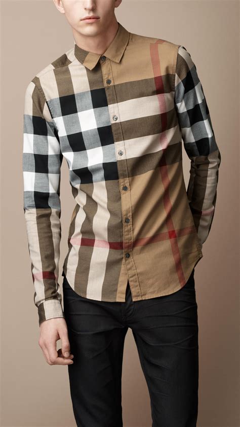 men burberry print shirt|burberry men's shirts australia.